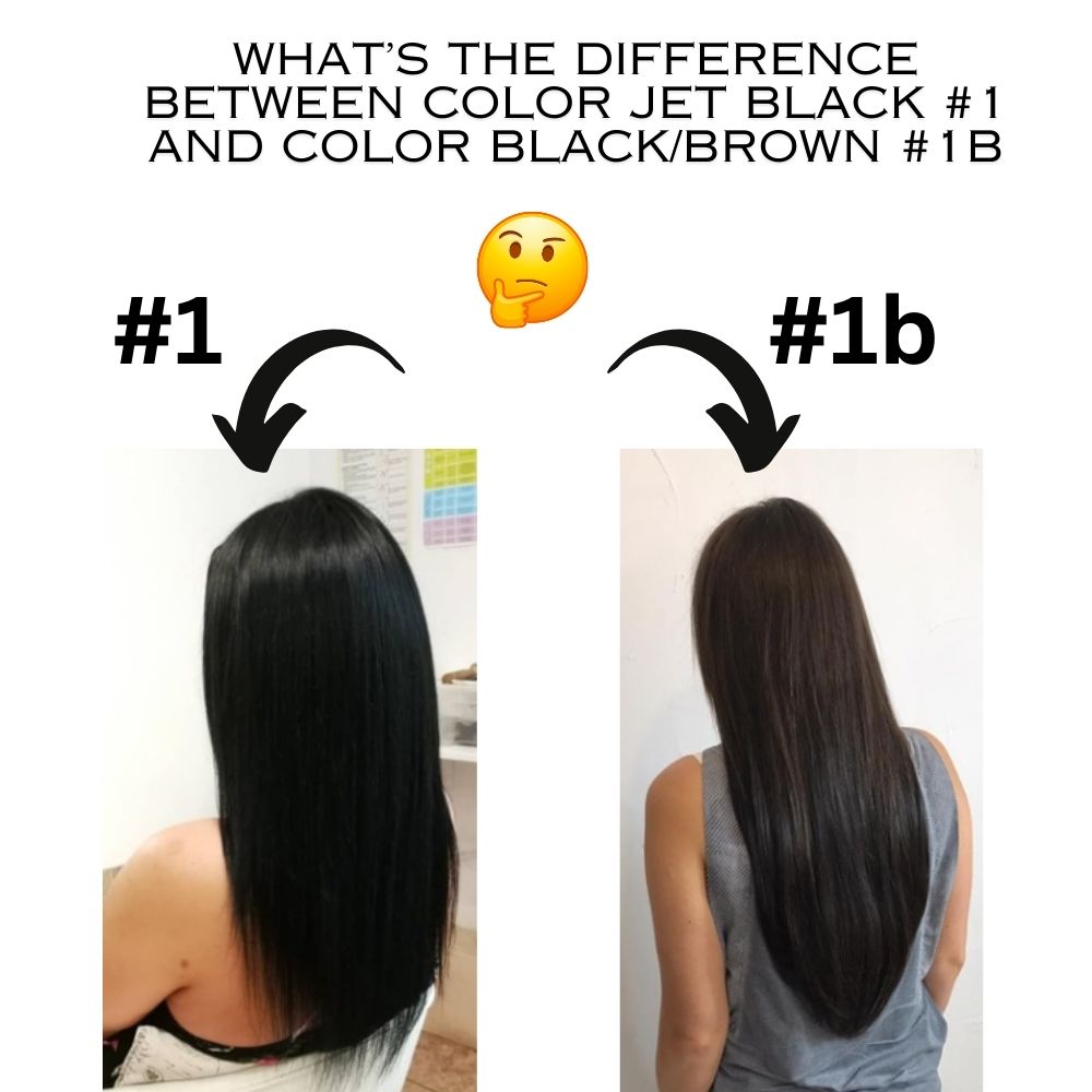 So... what's the difference between color jet black #1 and color black/brown #1b?