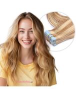 Honey Brown & Ash Blonde #12/24 Tape-in Hair Extensions - Human Hair