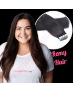Black/Brown #1b Tape-in Hair Extensions - Remy Hair