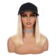 Ombre Ash Blonde Wig Hat - Human Hair