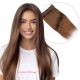 Chestnut Brown #6 Invisible Wire Extensions - Human Hair