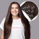 Chocolate Brown #4 Clip-in Hair Extensions - Synthetic Hair 