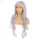 DM1611035-v4 Grey Extra Long Synthetic Hair Wig with Bang