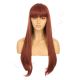 DM1707474-v4 Auburn Red Extra Long Synthetic Hair Wig with Bang 