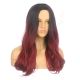 DM1707537-v4 Ombre Burgundy Long Synthetic Hair Wig Square Cut Bob 