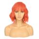 DM1810688-v4 Orange Red Short Synthetic Hair Wig with Bang