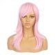 DM1810907-v4 Pastel Pink Short Synthetic Hair Wig with Bang 