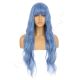 DM1810941-v4 Blue Long Synthetic Hair Wig with Bang 