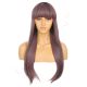 DM2031205-v4 Brown Purple Long Synthetic Hair Wig with Bang 