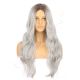 DM2031276-v4 Ombre Grey Long Synthetic Hair Wig 