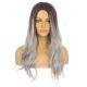 DM2031288-v4 Ombre Grey Long Synthetic Hair Wig