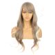 DM2031307-v4 Dark Ash Blonde Long Synthetic Hair Wig with Bang 