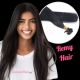 Jet Black #1 Fusion Hair Extensions (Pre Bonded Keratin) - Remy Hair