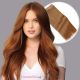 Light Brown #8 Invisible Wire Extensions - Synthetic Hair