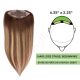 Dark Brown & Blonde Balayage Hair Topper 14 inch For Thinning Hair Full Crown (Size: 6.5 inch x 2.25 inch, Weight: 50g) Remy Human Hair 