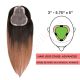 Ombre Chestnut Brown Hair Topper 14 inch For Thinning Hair Part Large Coverage (Size: 3 inch - 5.75 inch x 5 inch, Weight: 60g) Remy Human Hair 