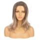 DM2031313-v4 Ombre Dark Blonde Short Synthetic Hair Wig with Bang 