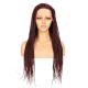 FU1904696-v2 - Long Burgundy Synthetic Hair Braided Wig 