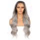 G1901653C-v2 - Long Grey Synthetic Hair Wig 