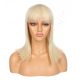 DM1810883-v2 - Short Blonde Synthetic Hair Wig With Bang