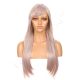 DM1707539-v4 - Long Light Rose Gold Synthetic Hair Wig With Bang