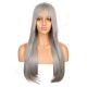 DM1707541-v4 - Long Grey Synthetic Hair Wig With Bang 