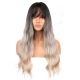 DM2031301-v4 - Long Ombre Grey Synthetic Hair Wig With Bang 